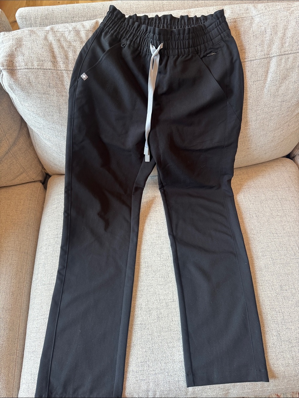 FIGS Black Scrub Pants Size XS Stretchy Waist